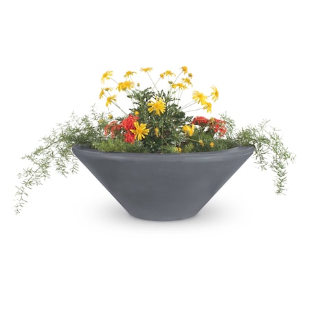 The Outdoor Plus 48 Round Cazo Planter Bowl - GFRC Concrete - Gray - OPT-48RP-GRY